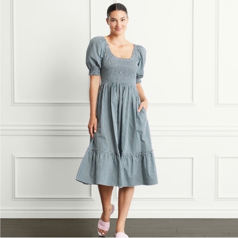 Green Gingham Louisa Dress